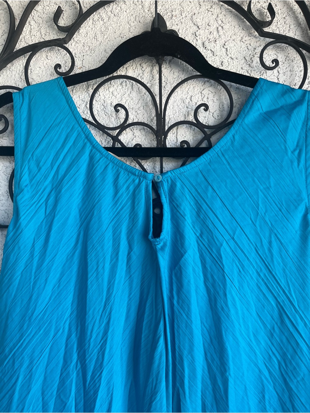 Soft Surroundings Caribbean Blue, Mizu Sleeveless Maxi Dress - Picture 6 of 8